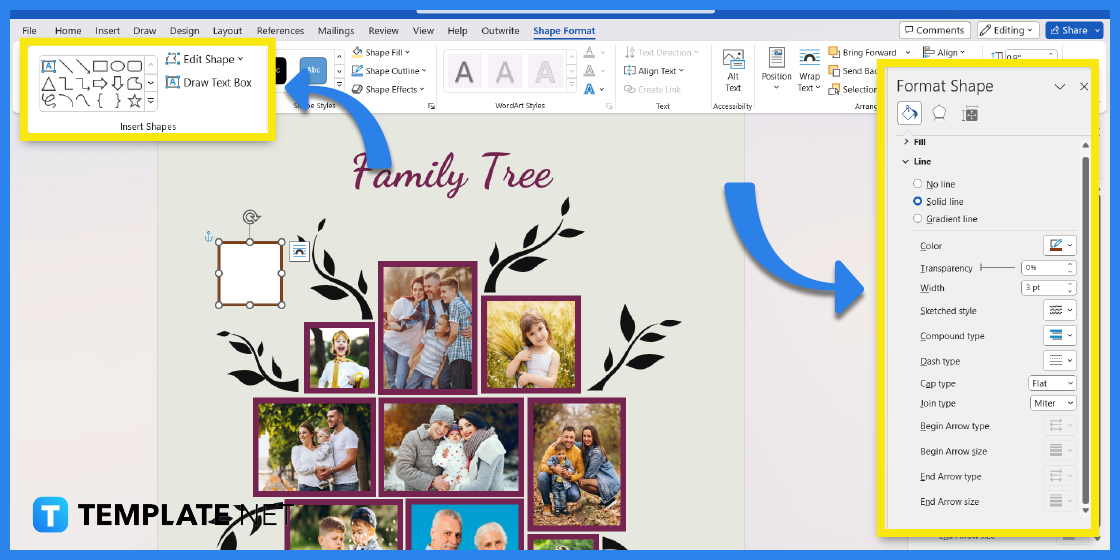 how to make create a family tree in microsoft word step