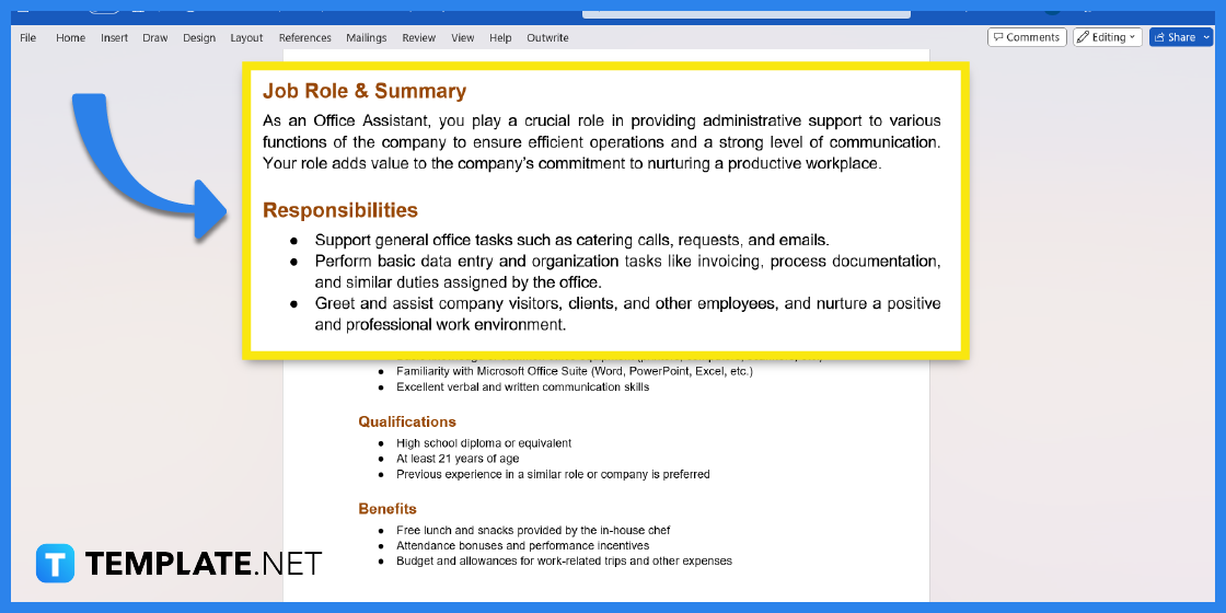 how to make create a job description in microsoft word step