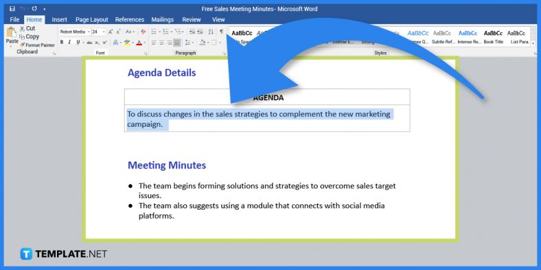 how to make meeting minutes in microsoft word template example step 5 788x