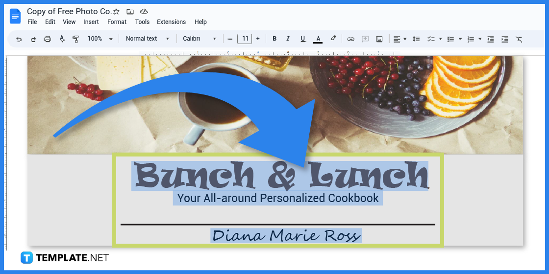 how to make a book cover in google docs step