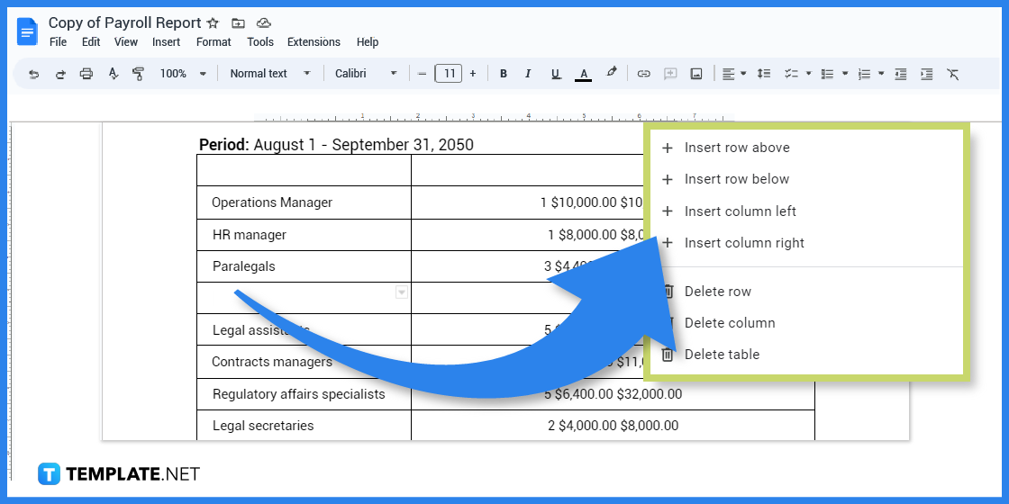 how to make a report in google docs step