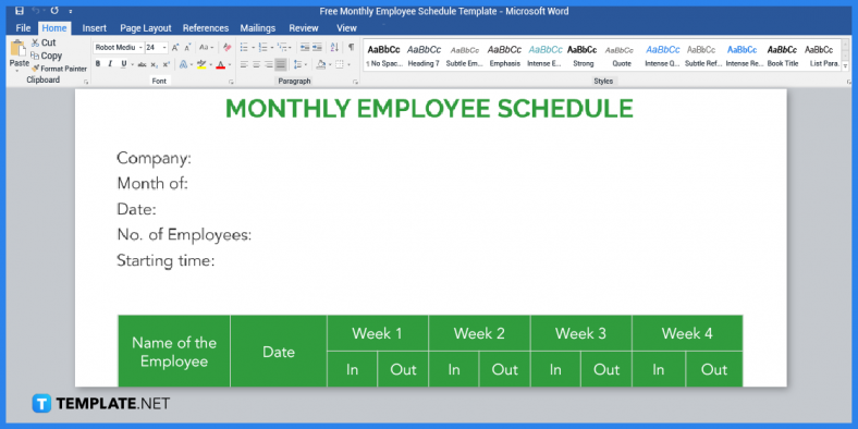 how to make a schedule in microsoft word template example step 3 788x