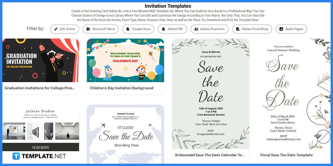 How To Make/Create an Invitation in Google Docs Templates   Examples