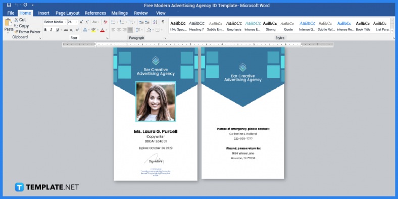 how to make an id card in microsoft word template example step 3 788x