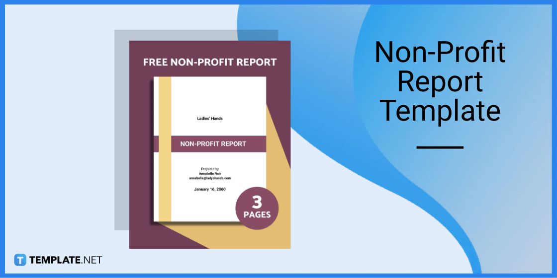 non profit report template