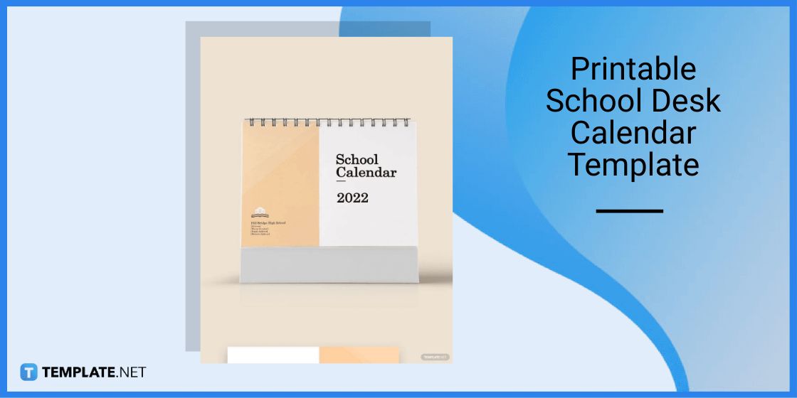 printable school desk calendar template