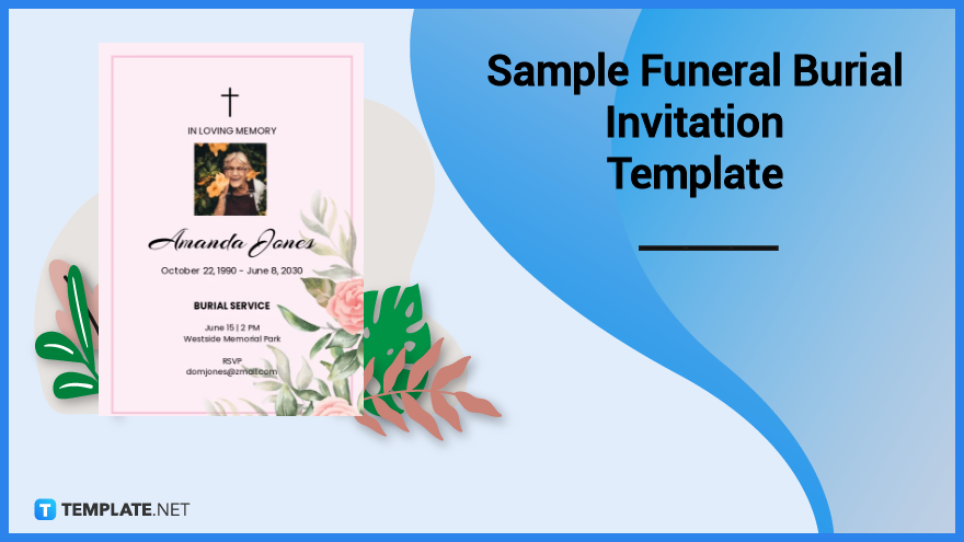sample funeral burial invitation template