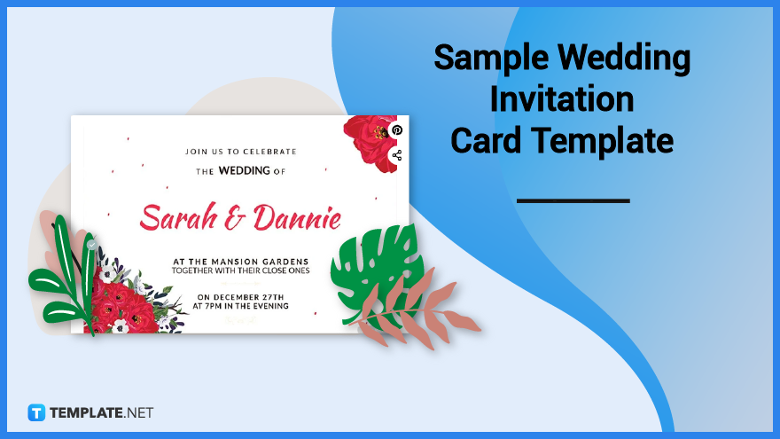 sample wedding invitation card template
