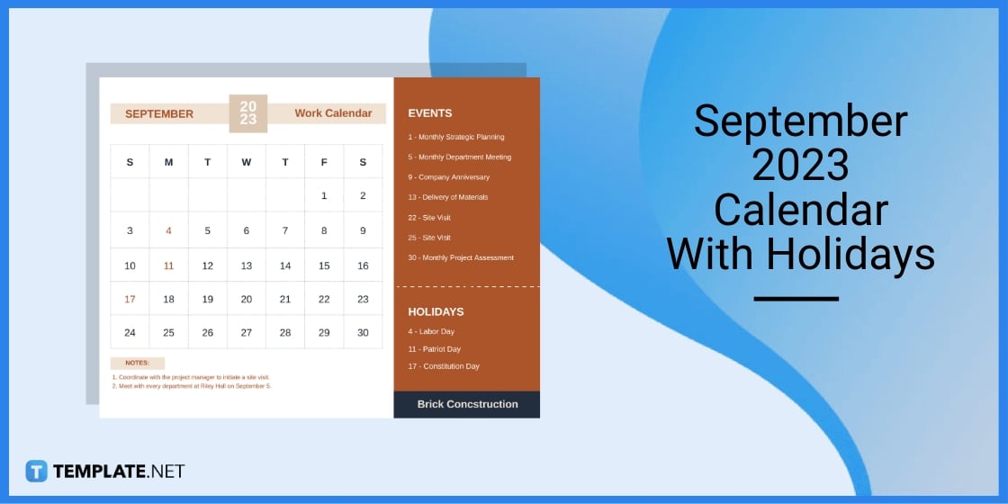 september 2023 calendar with holidays template