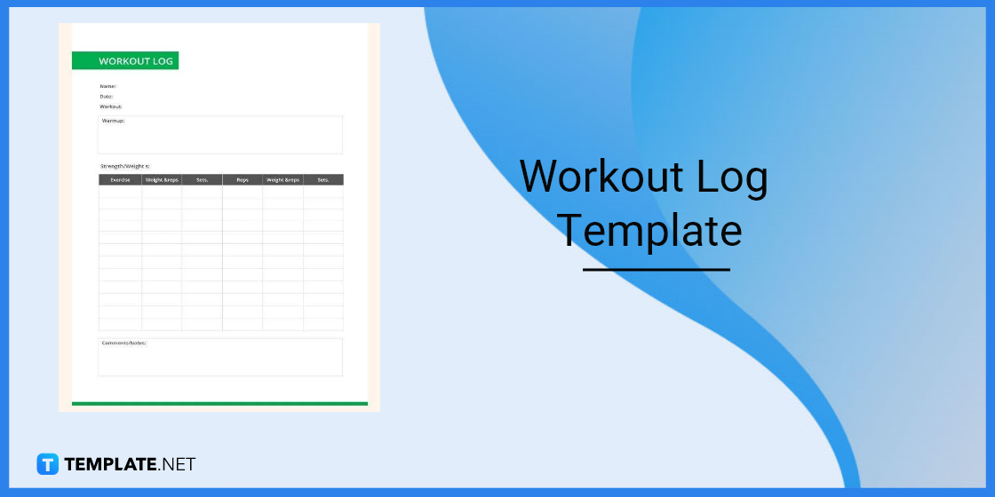 workout log template