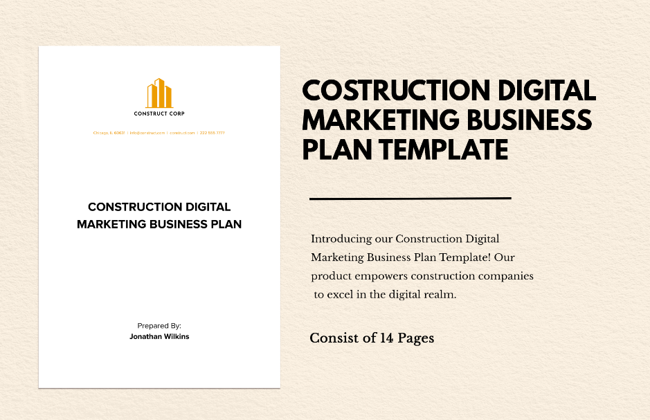 construction digital marketing business plan ideas examples