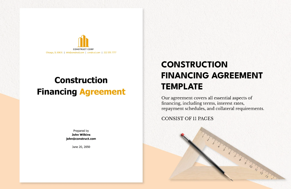 construction financial agreement template