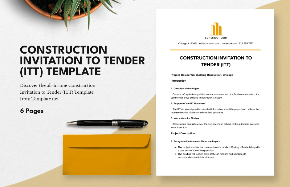 construction invitation to tender itt template