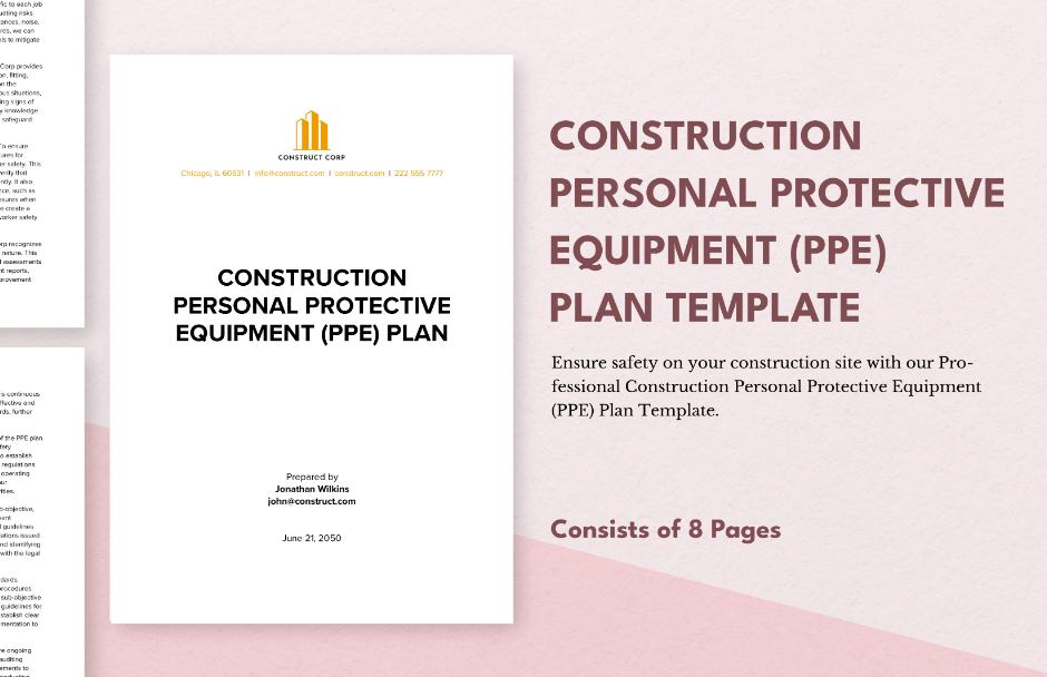 construction personal protective equipment ppe plant template ideas examples
