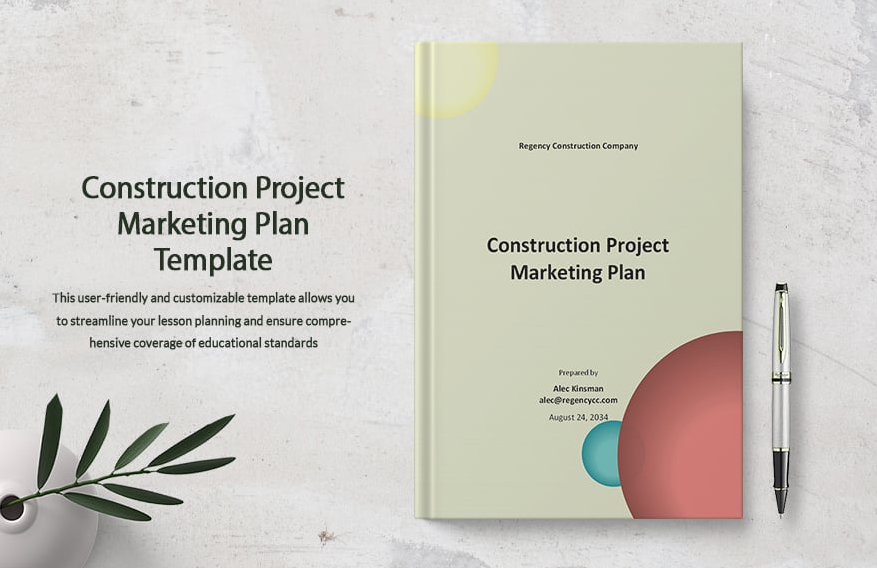 construction project marketing plan template ideas examples