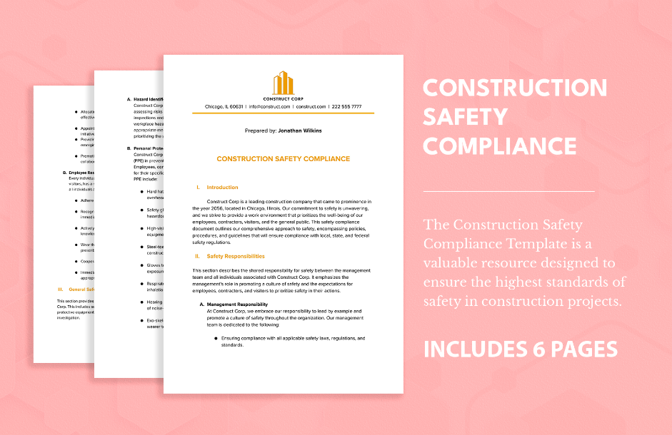 construction safety compliance ideas examples