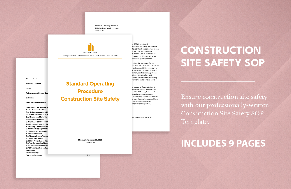 construction site safety sop