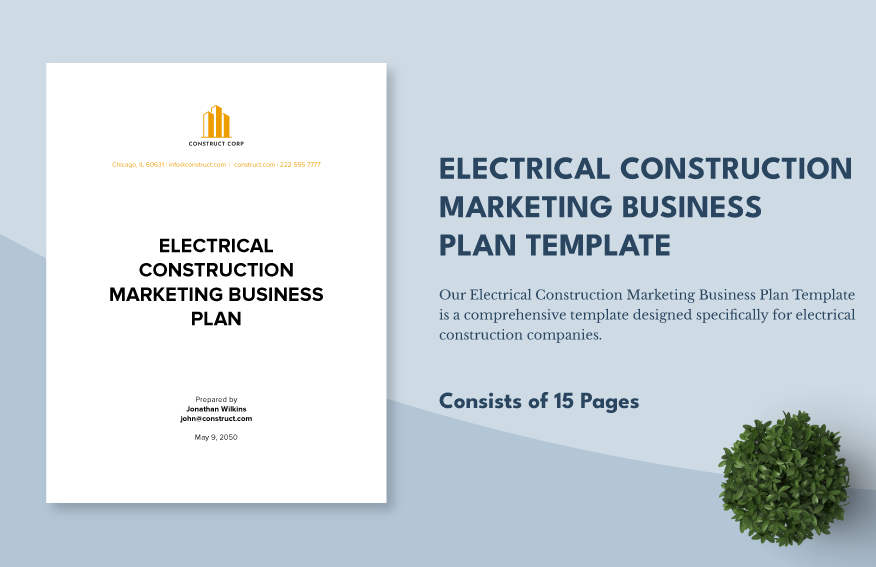 electrical construction business plan template