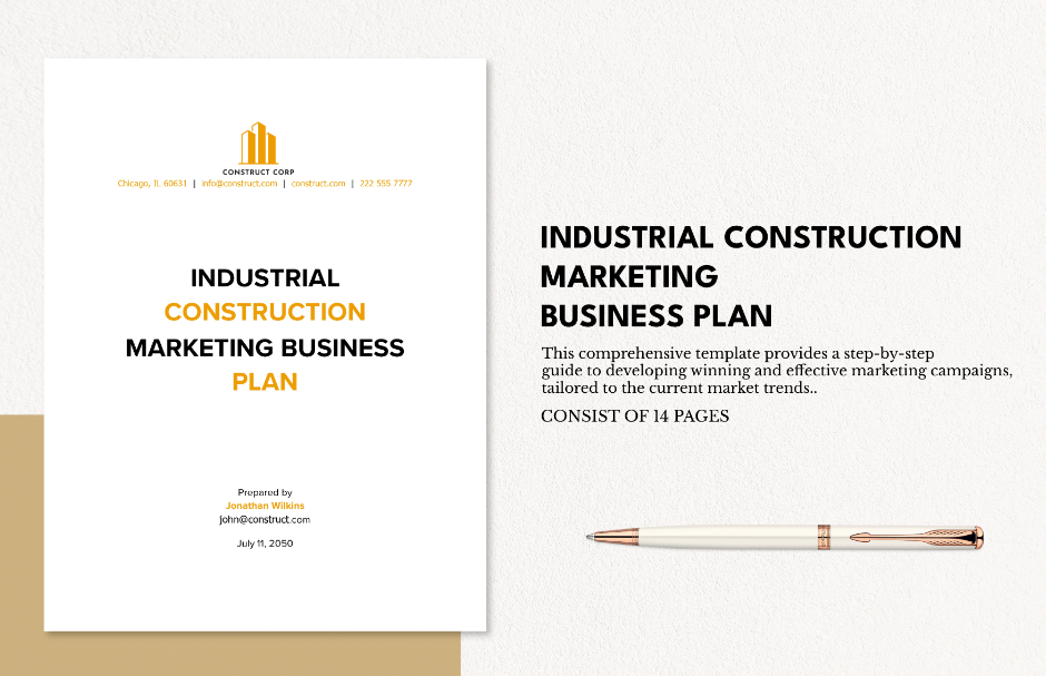 industrial construction marketing business plan ideas examples