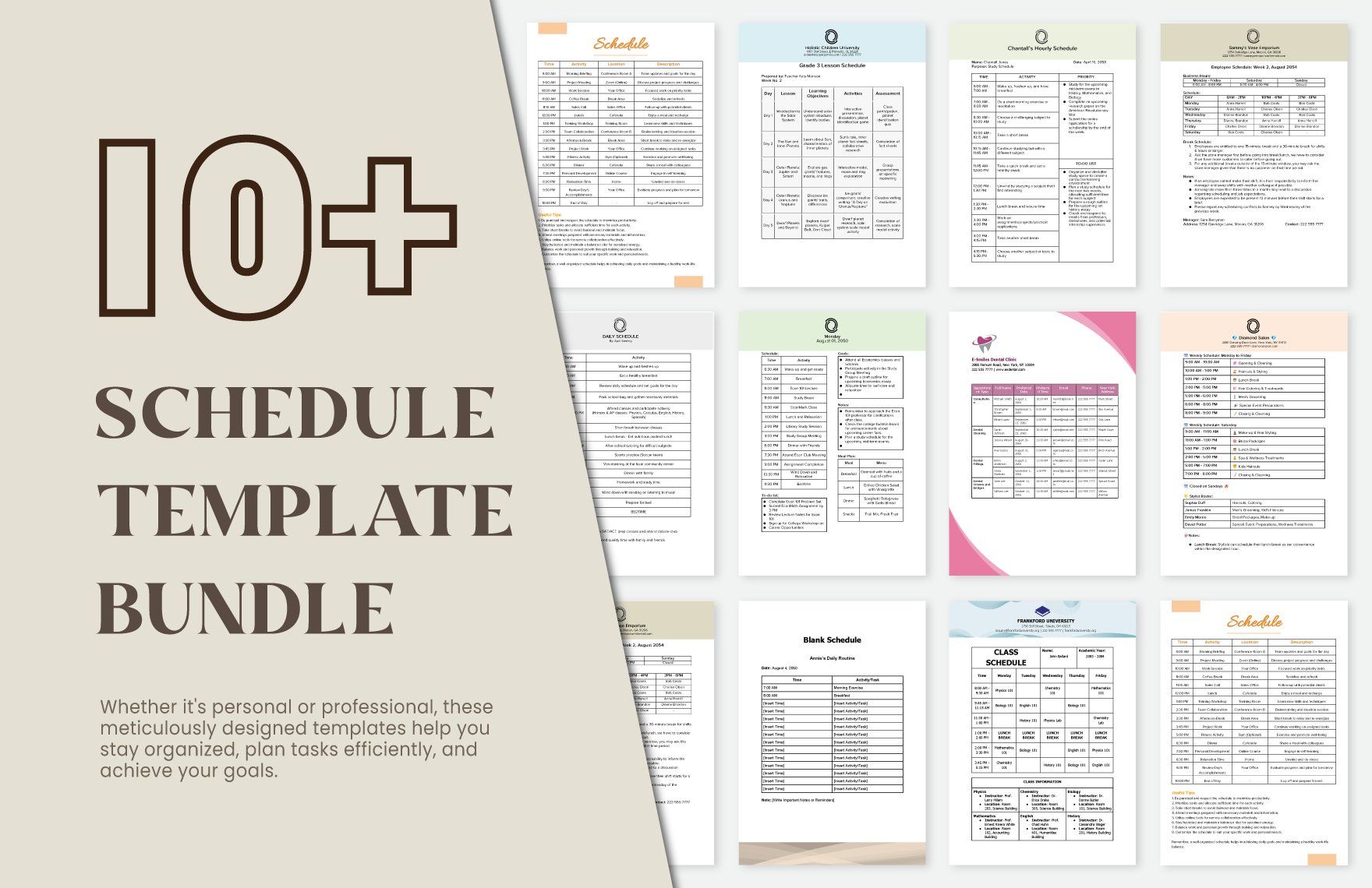 schedule template bundle