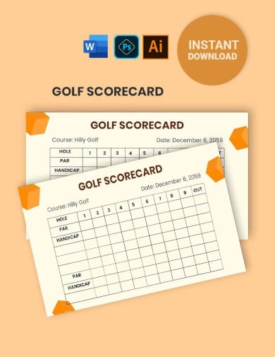 hole scorecard template