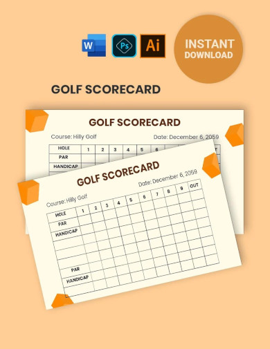 17+ Golf Scorecard Templates - PDF, Word, Excel