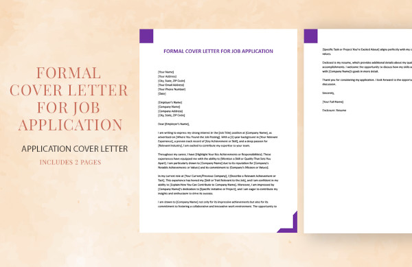 Job Cover Letter - 23+ Word, PDF Format Download