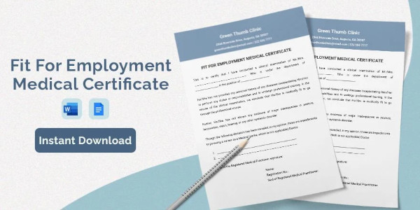 fit for employment certificate