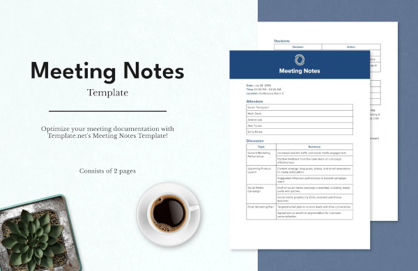 meeting notes template google docs