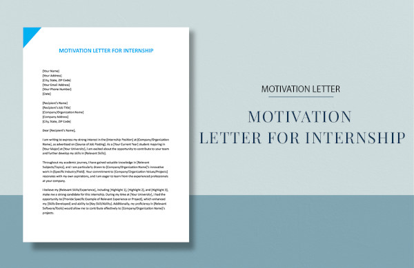 motivation letter template word