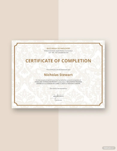 project completion certificate pdf