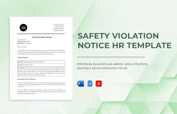 safety violation notice