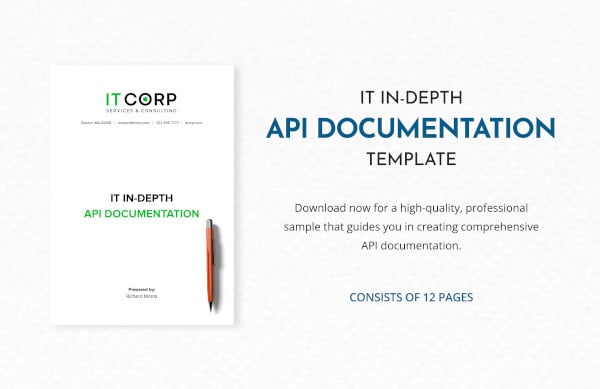 sample api documentation template word