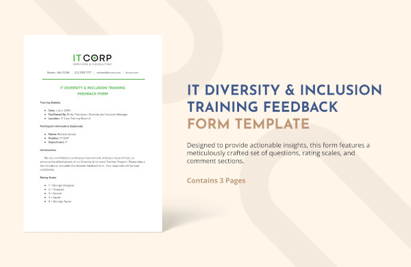 training feedback form pdf