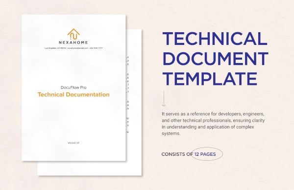 word technical document template