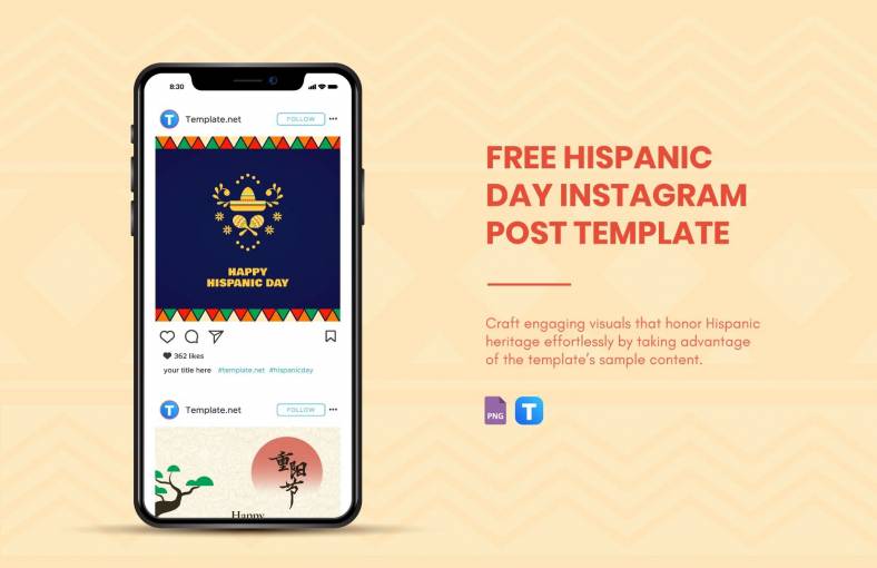 hispanic day instagram post template p524a 788x510