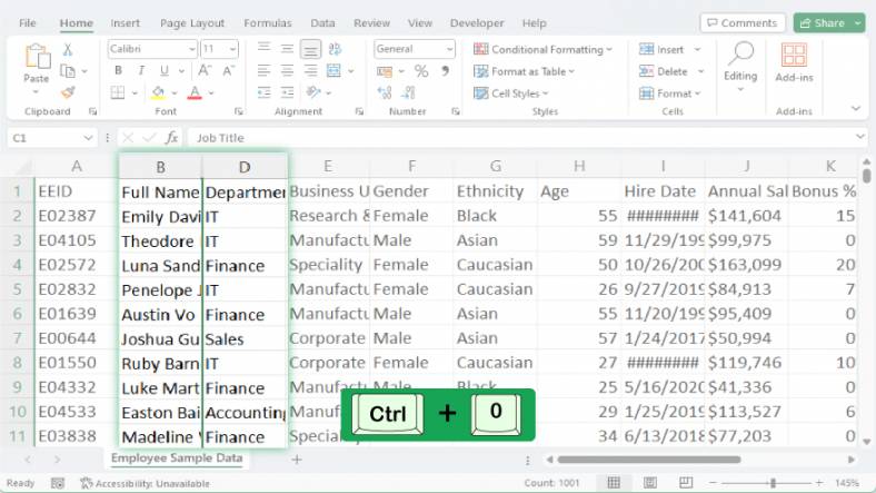 15 Essential Excel Shortcuts for Expanding Columns