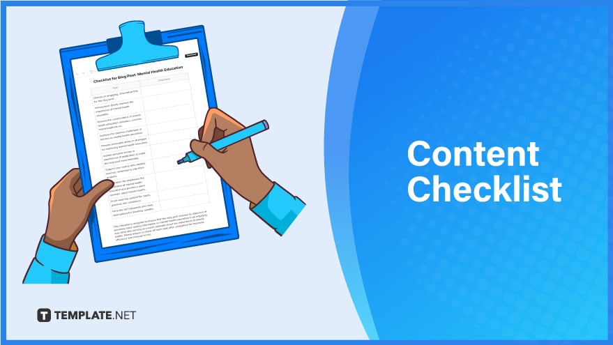 content checklist fi