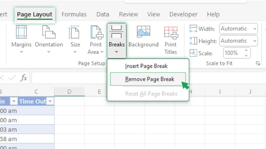 How To Remove Dotted Lines In Microsoft Excel 8367
