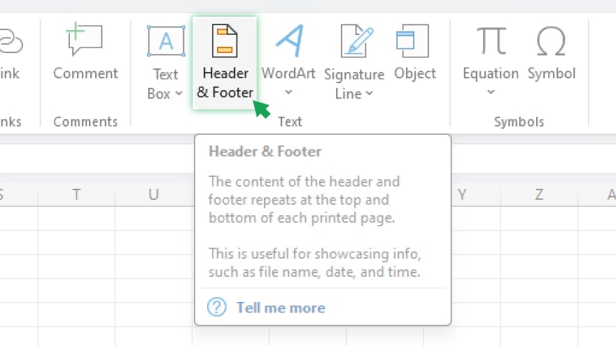 adding page numbers to the header or footer
