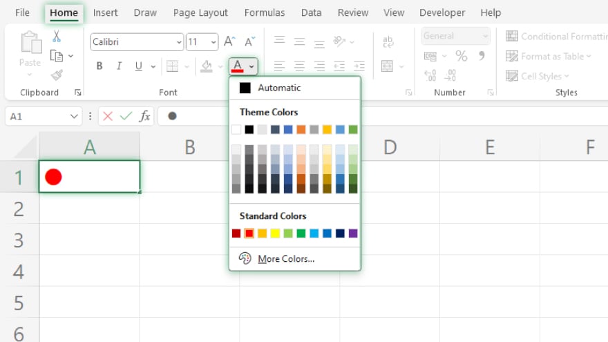 customizing bullets in excel