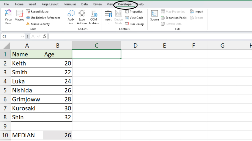 How to Get the Developer Tab in Excel