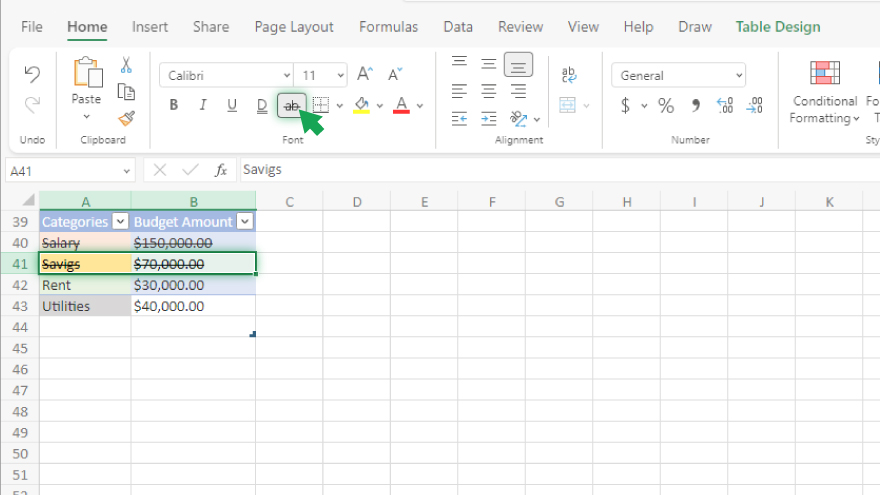 How to Cross Out Text in Microsoft Excel