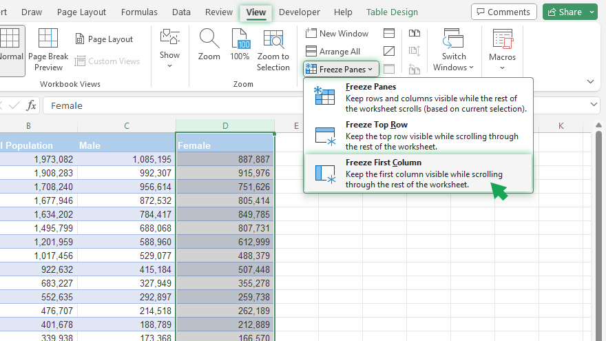 How to Freeze Rows and Columns in Microsoft Excel