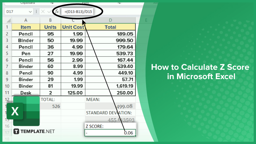 Z score on sale in excel