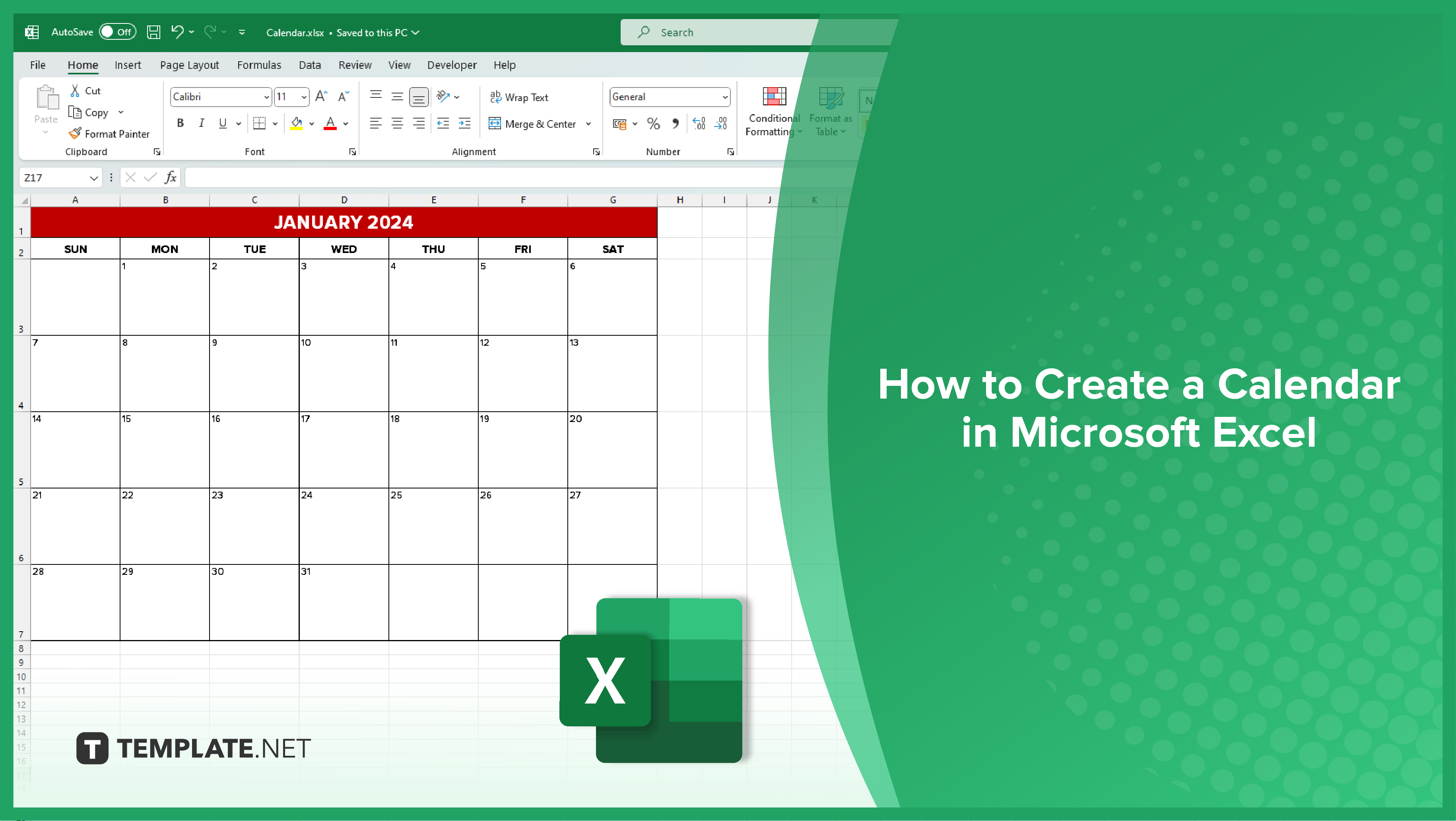 How to Create a Calendar in Microsoft Excel