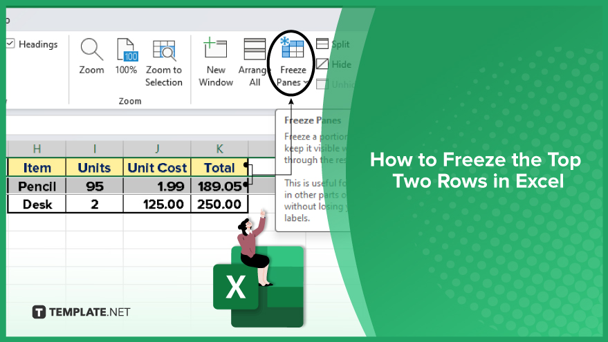 How to Freeze the Top Two Rows in Excel