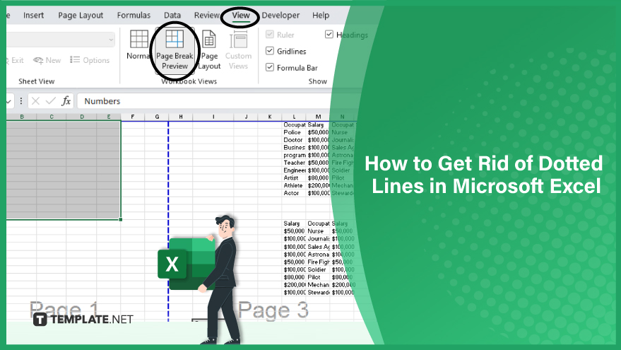 How to Get Rid of Dotted Lines in Microsoft Excel