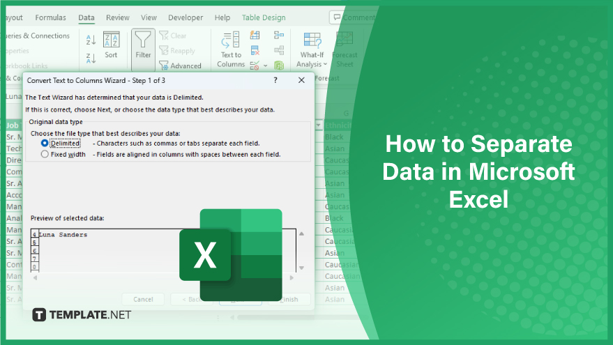 How To Separate Data In Microsoft Excel 7921