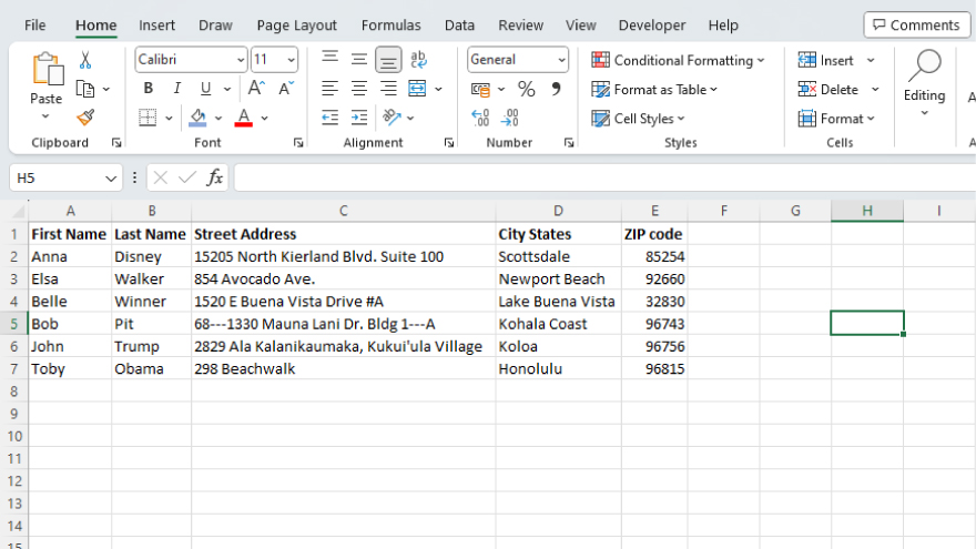 How to Print Address Labels from Microsoft Excel